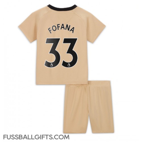 Chelsea Wesley Fofana #33 Fußballbekleidung 3rd trikot Kinder 2022-23 Kurzarm (+ kurze hosen)